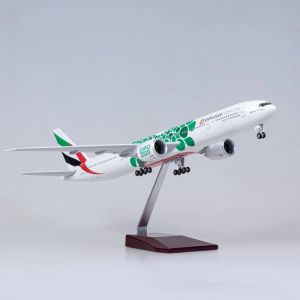 47CM Scale Aircraft Diecast Model B777 World Expo Emirates Airways 777 Resin Collectible Miniatures Airplane With Collection