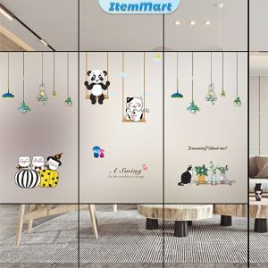 ItemMart Frosted Opaque Glass Window Film Shower Door Toilet Peep-proof Kitchen Paper-cut for Window Wide 45cm