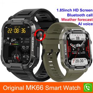 2024 New MK66 Rugged Smart Watch Men Big Battery Music Play Fitness Tracker Bluetooth Dial Call Sport Smartwatch For Men