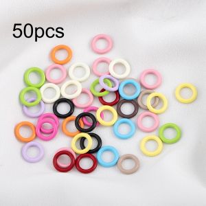 50pcs Color Enamel Alloy Jump Ring Closed Ring Metal Connector for DIY Phone Chain Keychain Pendant Jewelry Making Accessories