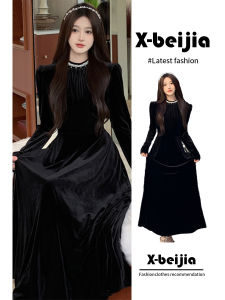 Fall Fashion 2025 New plus Size Womens Mini Fragrance Style Dress Belly Cover Slimming High Waist A-Line Long Sleeve Dress