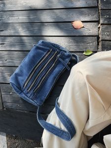 Fashionable Versatile Denim Shoulder Bag Large Capacity Crossbody Bag for Commuting And Class Casual Leisure Handbag