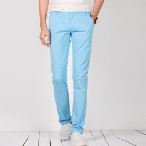 Quần Dài Nam Màu Xanh Lá Cây Mùa Thu Màu Sắc Quần Dài Co Giãn Cotton Phong Cách Hàn Quốc Quần Dài Thời Trang