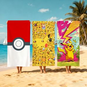 Cool P-Pikachues-u-u Cute Towel Beach Quick Dry Soft Pool Towels Gift for Travel Gym Shower Camping Sports