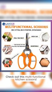 Thicken Multi-functional Kitchen Scissors Fish Chicken Bone Cutter Stainless Steel bottle Opener GUNTING
