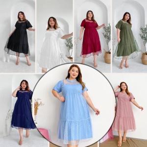(ZAYIN COLLECTION) DRESS BIGSIZE // DRESS JOAN UK XL-XXL 108-120. BAJU LEBARAN