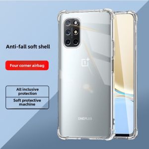 OnePlus 8T 8 pro Ultra-Thin Silicone Protective Case Four-Corner Airbag Anti-Fall Transparent Shockproof Eco-Friendly Cover