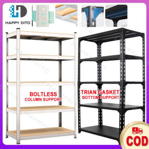【120cm large size/175 kg load bearing】Boltless Steel Shelving Heavy Duty 5 Layers Multifunctional storage rack / Triangular Angle Metal Rack Shelves Adjust Rack Organizer stainless steel rack Freely Adjustable Every Layer Height