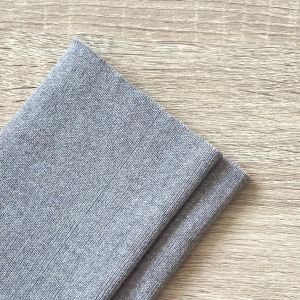 Kain rib bur jaket polyester premium tebal abu muda polos dan strip