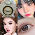 คอนแทคเลนส์ รุ่น Sakura สีเทา/ตาล Gray/Brown มีค่าสายตา (0.00)-(-10.00). 
