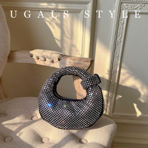 UGALS | Clutch Hình Mặt Trăng Đính Hột Xoàn Bóng Bẩy