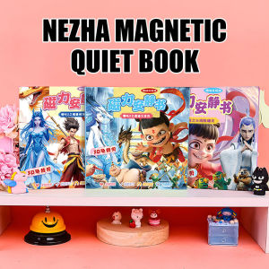 Nezha Magnetic Quiet Book DIY Play Magnetic Puzzle Sticker Book Cut-free