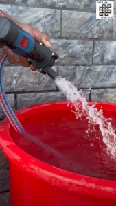 ปั๊มสว่านไฟฟ้า แบบพกพา ปั๊มตัวเล็กสำหรับต่อสว่านไฟฟ้า สำหรับ น้ำเปล่า น้ำมัน ของเหลวอื่นๆ Drill Water Pump A585R