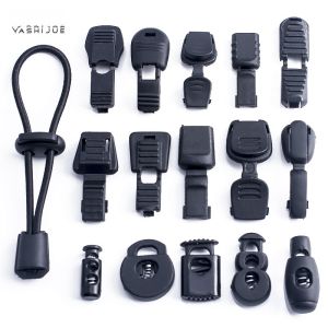 Plastic Shoelace Rope Tail Clip Button Shoes Bean Bag Elastic Band Retractable Anti-Slip Adjustable Wear String Clip Bell Spring Fastener