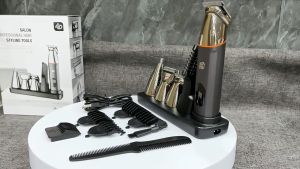 Beard Trimmer For Men Cordless Hair Clippers Hair Trimmer Mustache Body Nose Ear Facial Cutting Shaver Electric Razor All In 1 Grooming Kit USB Rechargeable LED Display