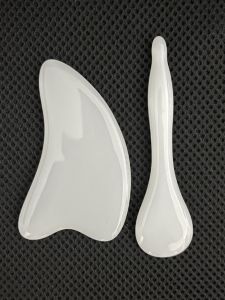 Genuine Goods Jade Shaving Board Natural White Jade for Beauty Use Scrapping Plate Facial Face Pull Tendons Lifting Universal for Entire Body