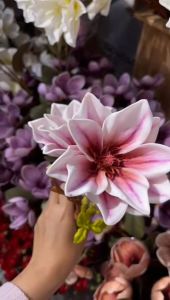 新年装饰 Artificial Magnolia Flower Bunga Hiasan Dulang Hantaran Bunga Meja Arrangement CNY