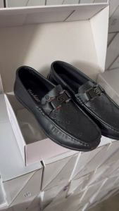 [XỊN - CÓ HỘP] 5739 Giày mọi giày lười giày công sở Nam mũi tròn da mềm chữ nổi logo S sang trọng hàng qc cao cấp ⭐😘