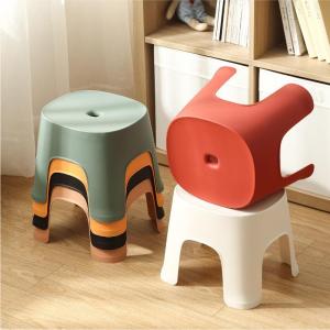 Thickened Plastic Backless Stool Living Room Creative Home Use Childrens Small Stool Cute Square Stool Bathroom Wall Mounted Chair