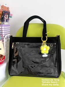 Japanese College Style Asian Culture JK Uniform Shoulder Crossbody Large Capacity Cartoon Backpack Ins Canvas Lolita Girl Bag