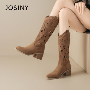 Josiny | Breathable Carved Ankle Cowgirl Long Boot
