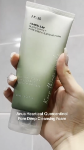Anua Heartleaf Quercetinol Pore Deep Cleansing Foam 150ml Deep Pore Facial Cleanser With BHA Remove Impurities Reduce Excess Sebum Non-drying Finish Refine Pores Foam Face Wash