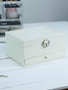 กล่องใส่เครื่องประดับ สำหรับสร้อยคอ แหวน ต่างหู อัญมณี กล่องจัดเก็บเครื่องประดับ หลายชั้น