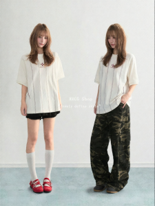 ARCG | White Stripe Regular Shoulder Casual Sporty T-shirt