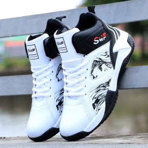 High Top Mens Basketball Shoes for Men High Cut Rubber Running Shoes Waterproof Casual Sneakers Shoes for Men 39-45