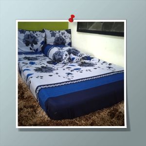 Sprei Katun Motif Daun Bunga Monstera Palm Seprei