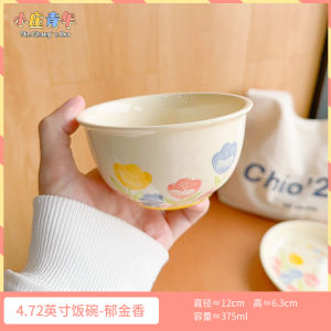 Fresh Style Ceramic Bowl Plate Dinnerware Set Underglaze Colorful Home Use Rice Bowl Noodles Bowl Porcelain Utensils