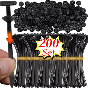 100/200/300Sets Multipurpose Nylon Universal Cable Tie Buckle / Self-Locking Zip Ties / Heavy Duty Zip Ties Holder / Car Repair Wire Organizer Fastener Buckle