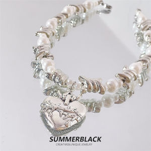 French Love Pearl Necklace Accessories for Women 2024 New Arrival Fancy Light Luxury Minority Clavicle Chain Neck Chain Ornament