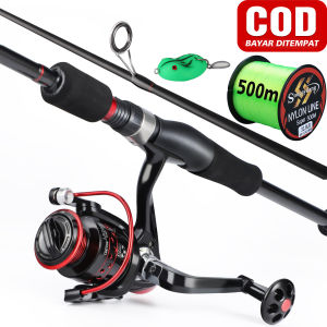 Sougayilang Set Tongkat dan Gulungan Pancing 1.8M 2.1M 2 bagian Tongkat Pancing and 13 Ball Bearings 5.2:1 rasio gigi Alat Gulungan Pancing and Senar Pancing Umpan set lengkap