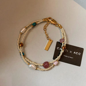 CAFFTI | Natural Freshwater Seed Pearl Double-layered Bracelet