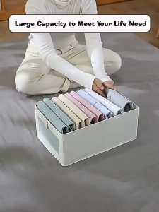 IG HOME Foldable Clothes Storage Box | Clothes Organizer | Stackable Wardrobe Storage Bin