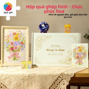 3D-JP | Hộp Quà Puzzle Ghép Hình DIY Phát Sáng Hoa