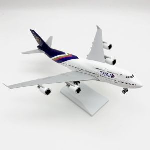 Airplane Model B747 Thai Airways 30CM 1/250 747 Plastic Resin With Pedastal Model Building Plane Model Collectors Edition