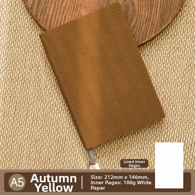 Retro Aesthetic Wooden Textured Leather Paper Notebook A5
