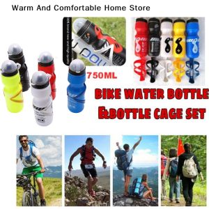 【W】750ml Bicycle Waterbottle Mountain Road Bike Water Bottle Outdoor Cycling Kettle Portable with Bottle Holder Bike Accessory