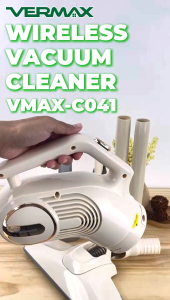 Vermax Vacuum Cleaner Portable Handheld Vacuum Pushrod Cleaner Strong Suction Lightweight White
