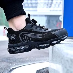 Steel-Toe Work Safety Shoes for Men Anti-Puncture & Anti-Stab Waterproof Non-Slip Comfortable Breathable