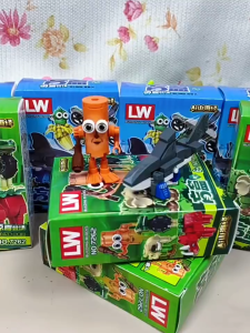 BT Italian Brainrot Building Blocks Blind Box Tungtungtung Sahur 8 Kinds Style Brain-Boosting Assembly Model Toy Child Collect Random Style