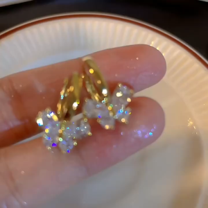 LL Fashionable butterfly crystal temperament female earringsES63773