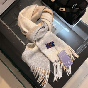 2025 New Plaid Cashmere Knitted Scarf Womens Short Style Couple Shoulder Wrap Student Warm Neck Warmer Polyester Fiber