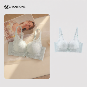 CHANGQIANGSHI | Lace Satin Small Chest Lifting Prevent Sagging Comfortable Modal Bra