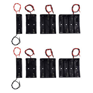 4PCS 1.5V AA Battery Holder Case Box 1AA 2 AA 3AA 4AA Battery Holder with Wire Leads DIY Battery Storage Boxes