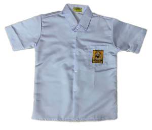 BAJU PUTIH PENDEK SERAGAM SMP LAKI-LAKI BAHAN ELEMEN