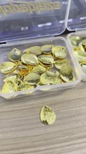 Hopeblaze 50Pcs Concave Hammered Teardrop Noise Sequins Spinnerbait Replacement Blades DIY Fishing Tackle Accessories