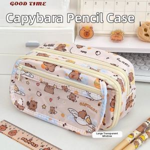 MOWEI | Self-mocking Bear Trendy Multi-layer Large-capacity Zippered Pencil Case